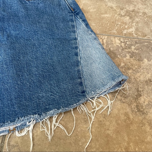 Madewell Rigid Denim A-Line Pieced Mini Skirt - Picture 13 of 13